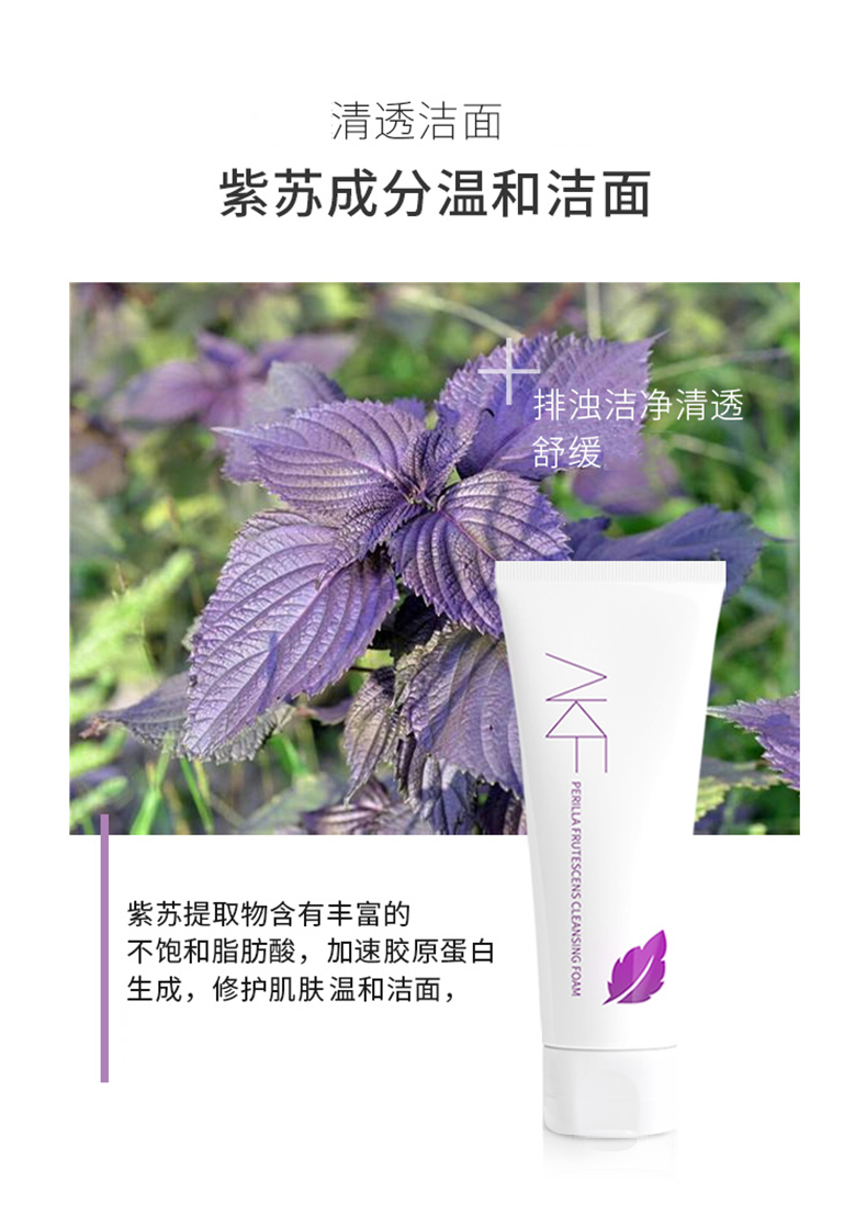 akf紫苏氨基酸洗面奶120g*2_海淘_品牌_价格-海优世纪馆
